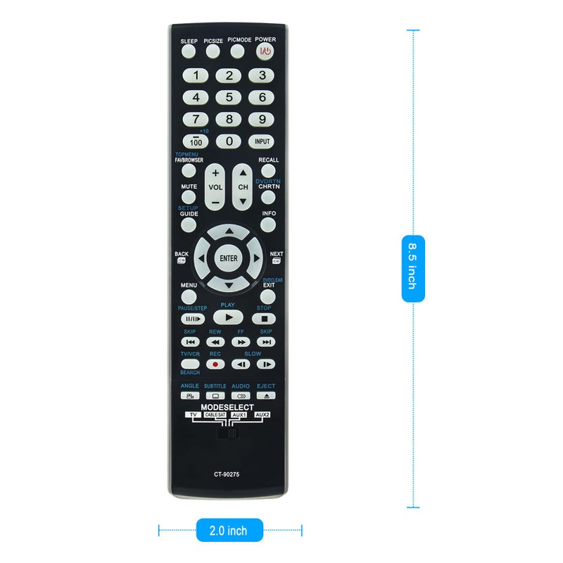 ZdalaMit CT-90275 Replace Remote Applicable for Toshiba TV 26HL67 37HL67S 32HL67U 42HL67US 37HL67 42HL67 42HL117 37HL17 32HL37 19AV51U 26AV500U 26AV50U 26AV52U 32AV50U 37AV50U 42AV500U 37AV500E 26AV500 - Image 5